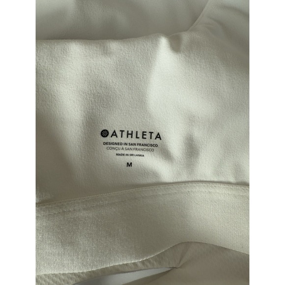 Athleta Conscious Cut Out Crop Sports Bra White Size Medium - Picture 5 of 5